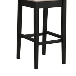 Bar Stools & Counter Height Stools-Kirkland's Home Black Lowback Padded Bar Stool Black/Tan