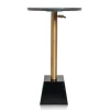Accent & End Tables-Kirkland's Home Black Marble Top Tapered Base Accent Table, 12 In.