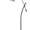 Floor Lamps-Kirkland's Home Black Metal Adjustable Task Shade Floor Lamp Gray