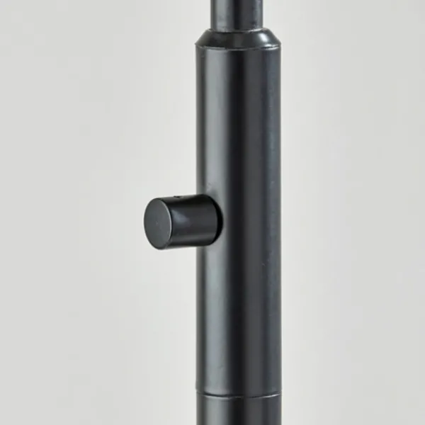 Floor Lamps-Kirkland's Home Black Metal And Frosted Glass Globe Floor Lamp Tan