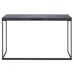 Console Tables-Kirkland's Home Black Metal And Wood Contemporary Console Table Black/Gray