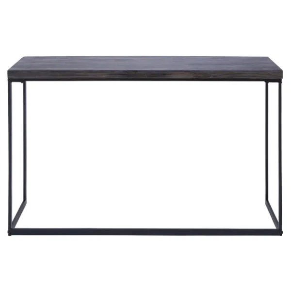 Console Tables-Kirkland's Home Black Metal And Wood Contemporary Console Table Black/Gray