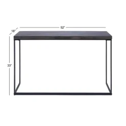 Console Tables-Kirkland's Home Black Metal And Wood Contemporary Console Table Black/Gray