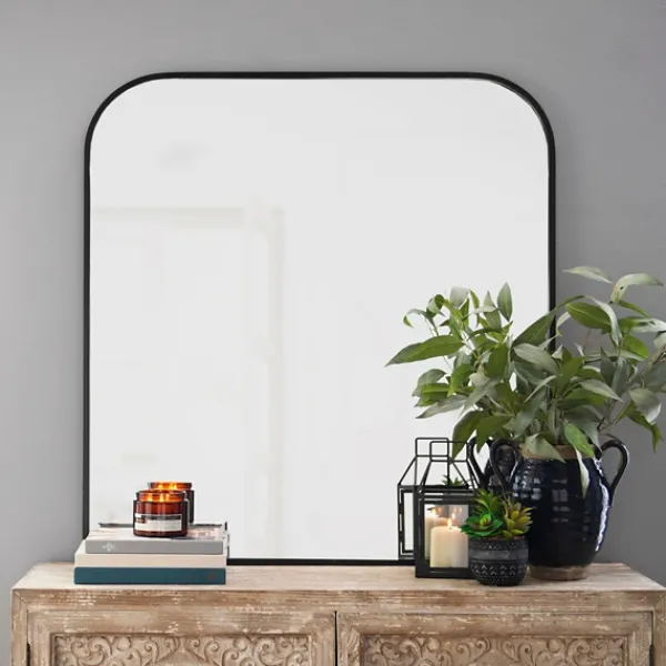 Decorative Mirrors-Kirkland's Home Black Metal Arch Mirror