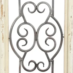 Wall Plaques-Kirkland's Home Black Metal Farmhouse Scroll Wall Plaque White/Black