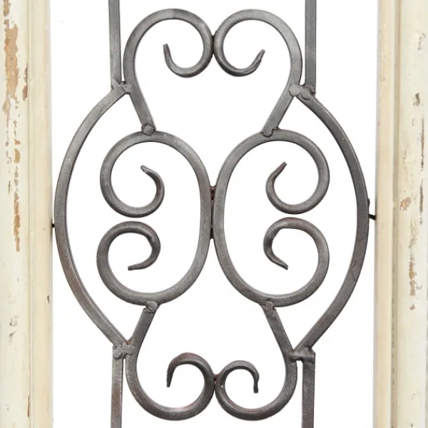 Wall Plaques-Kirkland's Home Black Metal Farmhouse Scroll Wall Plaque White/Black
