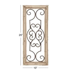 Wall Plaques-Kirkland's Home Black Metal Farmhouse Scroll Wall Plaque White/Black