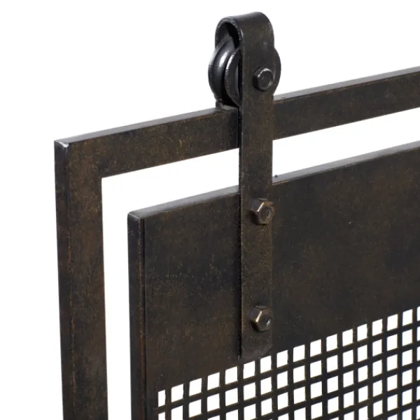 Fireplace Accessories-Kirkland's Home Black Metal Mesh Fireplace Screen