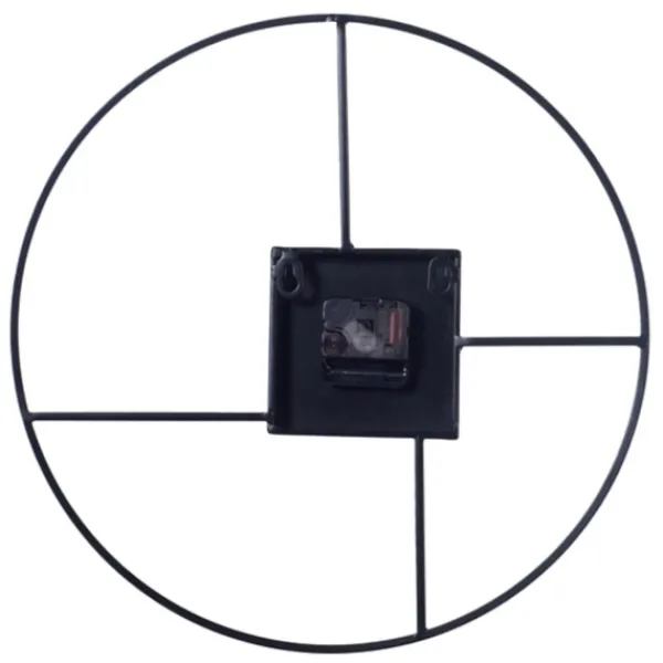 Clocks-Kirkland's Home Black Metal Open Back Abstract Wall Clock