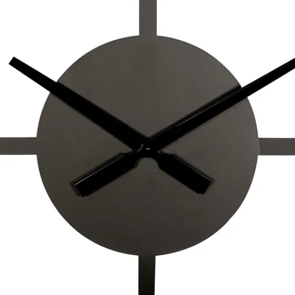 Clocks-Kirkland's Home Black Metal Open Frame Wall Clock