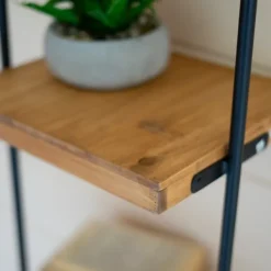 Shelves-Kirkland's Home Black Metal Pipe Three-Tier Wall Mounted Shelf