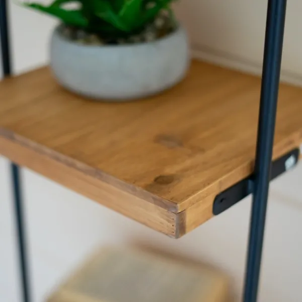 Shelves-Kirkland's Home Black Metal Pipe Three-Tier Wall Mounted Shelf