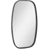 Decorative Mirrors-Kirkland's Home Black Metal Rectangular Wall Mirror, 18X31.5 In.