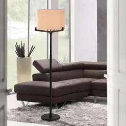 Floor Lamps-Kirkland's Home Black Metal Tri-Arm Floor Lamp Tan