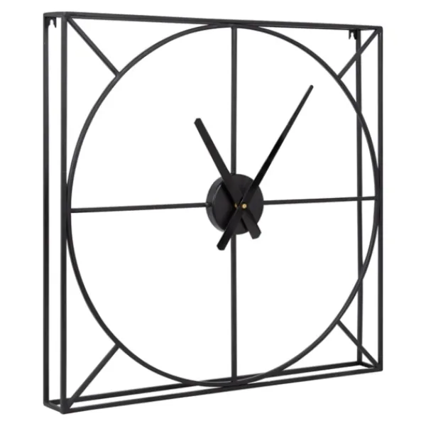 Clocks-Kirkland's Home Black Metal Willet Wall Clock