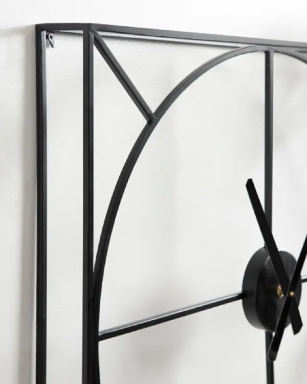 Clocks-Kirkland's Home Black Metal Willet Wall Clock