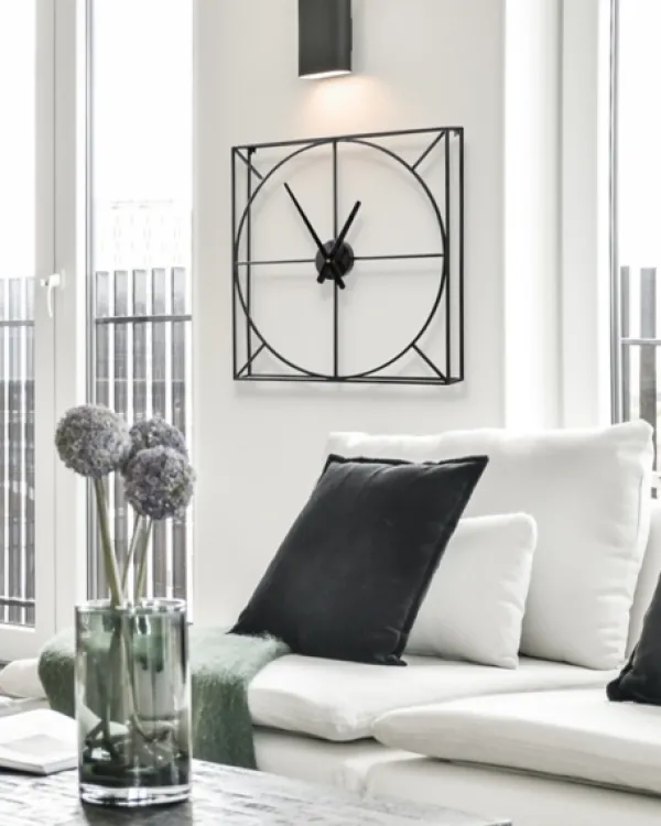Clocks-Kirkland's Home Black Metal Willet Wall Clock