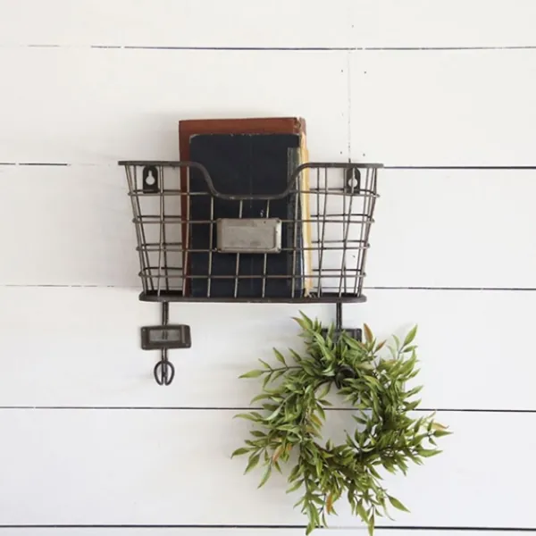 Wall Storage-Kirkland's Home Black Metal Wire Mail Wall Pocket