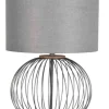 Table Lamps-Kirkland's Home Black Metal Wire Sphere Table Lamp Gray