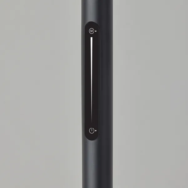 Floor Lamps-Kirkland's Home Black Metal Wood Accent Contemporary Floor Lamp