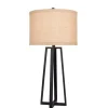 Table Lamps-Kirkland's Home Black Molded Metal Table Lamp Tan