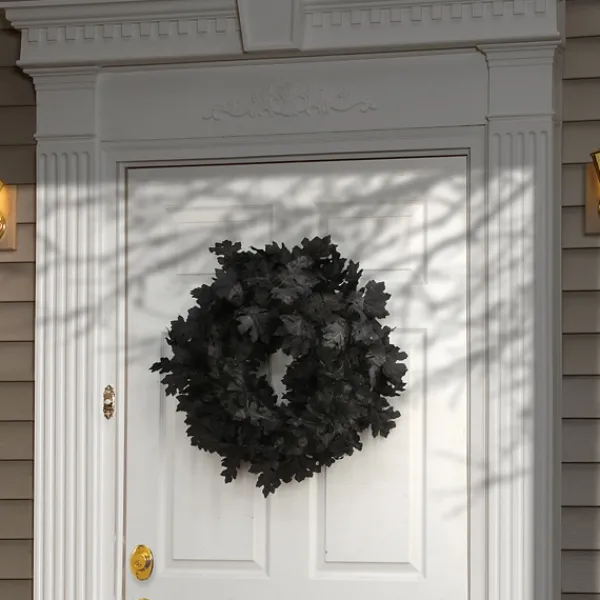 Wreaths-Kirkland's Home Black Oak Halloween Wreath Black/Gray