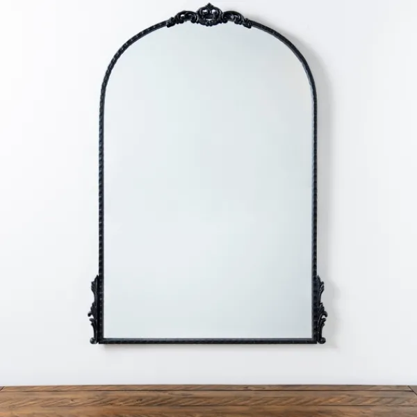 Decorative Mirrors-Kirkland's Home Black Ornate Antique Carved Mirror, 25.8X37 In.