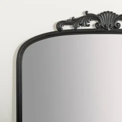 Decorative Mirrors-Kirkland's Home Black Ornate Scroll Bordeaux Wood Mirror