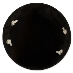 Baskets & Boxes-Kirkland's Home Black Paw Print Round Pet Basket Black/White