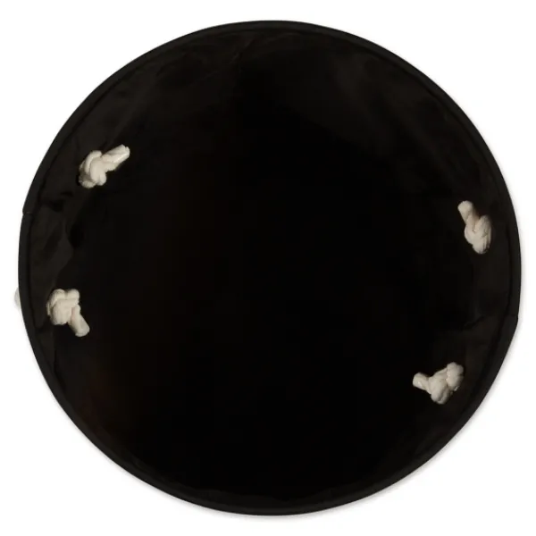 Baskets & Boxes-Kirkland's Home Black Paw Print Round Pet Basket Black/White