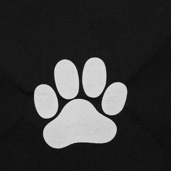 Baskets & Boxes-Kirkland's Home Black Paw Print Round Pet Basket Black/White