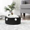 Baskets & Boxes-Kirkland's Home Black Pet Bin Pom Pom Storage Basket Black/White