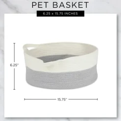 Baskets & Boxes-Kirkland's Home Black Pet Bin Pom Pom Storage Basket Black/White