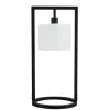 Table Lamps-Kirkland's Home Black Rectangle Hanging Shade Table Lamp White