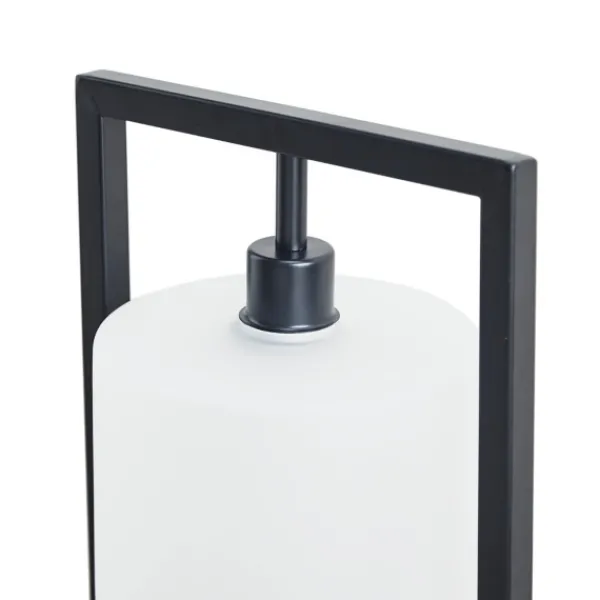 Table Lamps-Kirkland's Home Black Rectangle Hanging Shade Table Lamp White