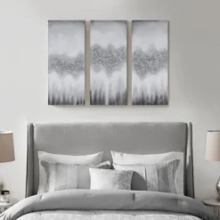 Canvas Art-Kirkland's Home Black Rock Stone Canvas Art Prints, Set Of 3 Gray