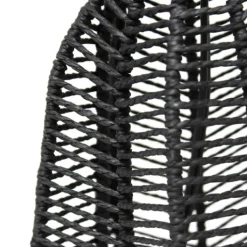 Table Lamps-Kirkland's Home Black Rope Woven Table Lamp White