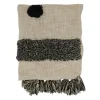 Blankets & Throws-Kirkland's Home Black Tufted Dot Throw Blanket Black/Tan