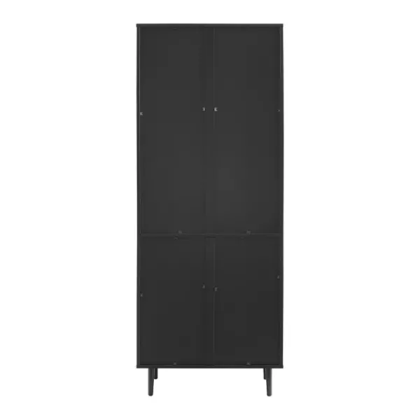 Bookshelves-Kirkland's Home Black Two Tone Bookshelf With Hutch