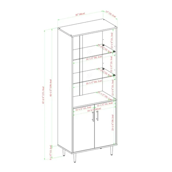 Bookshelves-Kirkland's Home Black Two Tone Bookshelf With Hutch