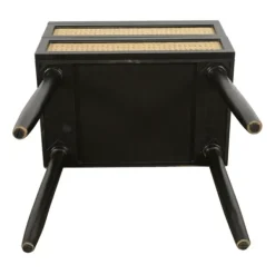 Accent & End Tables-Kirkland's Home Black Two-Drawer Rattan Front Accent Table