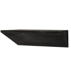 Shelves-Kirkland's Home Black Wedge Wood Small Floating Shelf