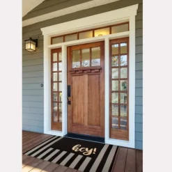 Doormats-Kirkland's Home Black Whimsical Hey Doormat Black/Tan