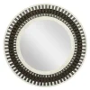 Decorative Mirrors-Kirkland's Home Black White Distressed Wood Rope Fiber Wall Mirror