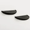 Shelves-Kirkland's Home Black Wooden Half-Moon Wall Shelves, Set Of 2