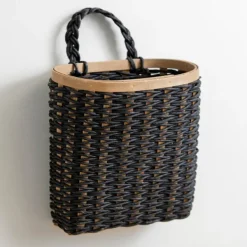 Wall Storage-Kirkland's Home Black Woven Wall Pocket
