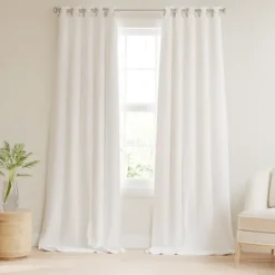 Curtains & Drapes-Kirkland's Home Blackout Curtains, 84 In. White