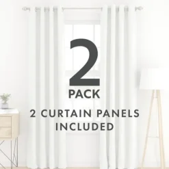 Curtains & Drapes-Kirkland's Home Blackout Curtains, 84 In. White