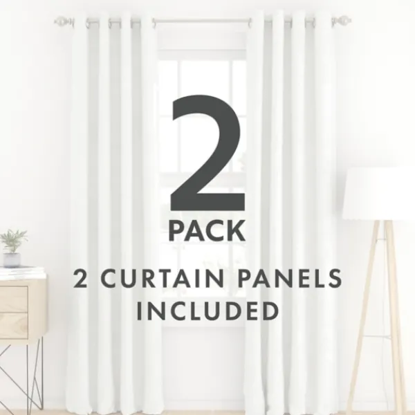 Curtains & Drapes-Kirkland's Home Blackout Curtains, 84 In. White
