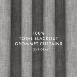 Curtains & Drapes-Kirkland's Home Blackout Curtains, 84 In. Gray